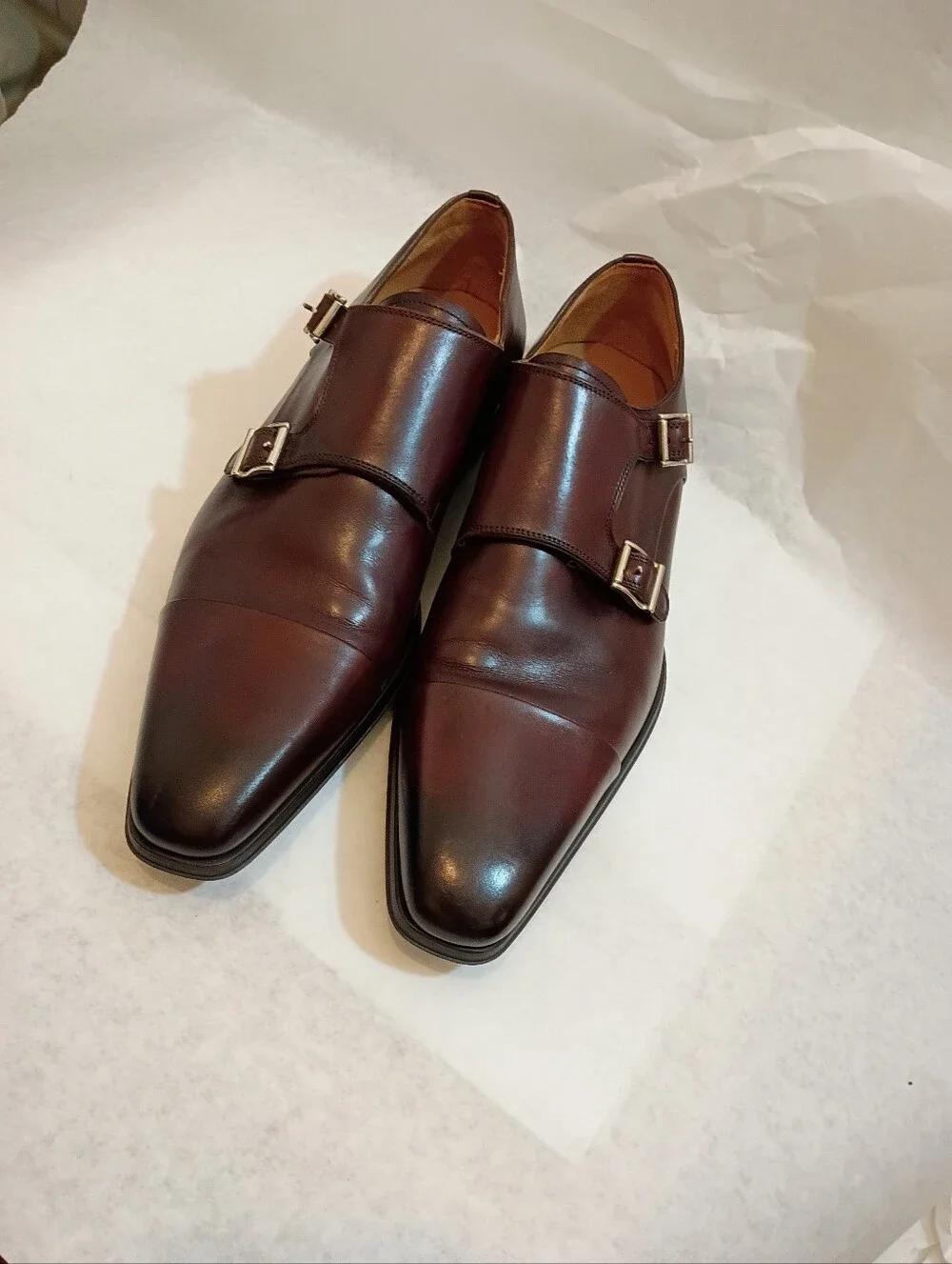Magnanni Double Monk Strap  Luxury Leather 10M